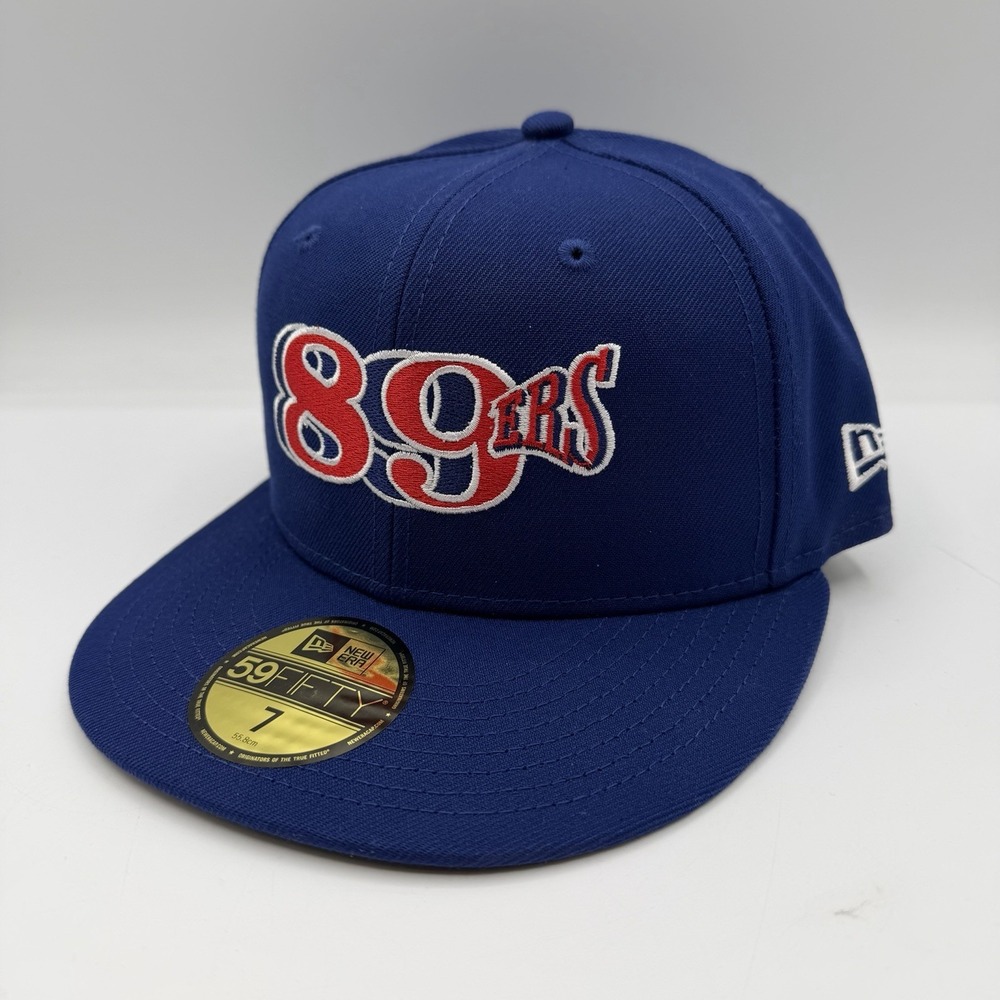 New Era 59Fifty Oklahoma City 89ers Hat Cap Sz 7 Blue MILB Baseball Comets Retro